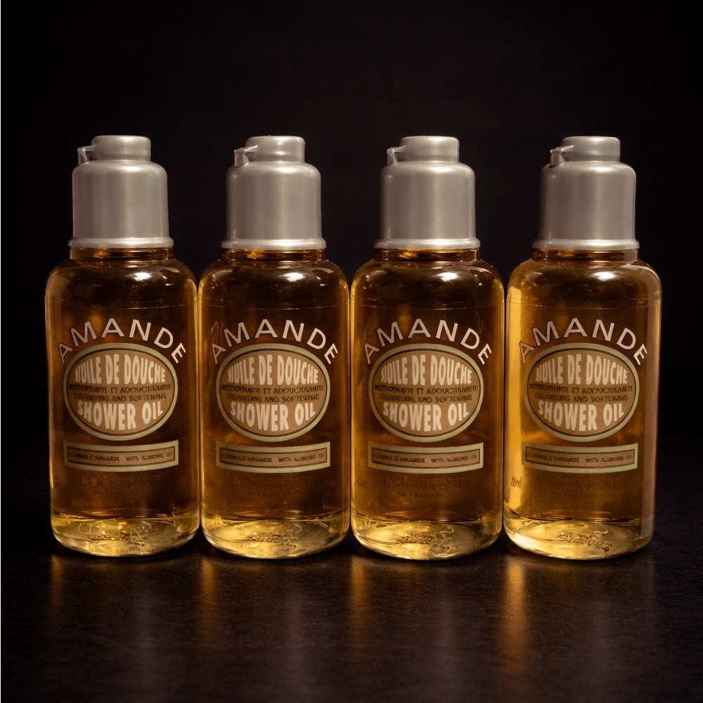 L’Occitane Almond Shower Oil 1.1 oz Travel Size – Lot of 4